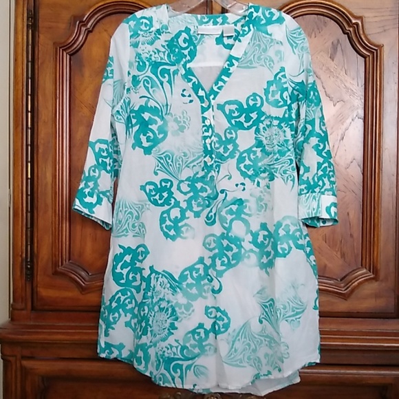Soft Surroundings Cotton Silk Tunic Petite Small - Picture 1 of 7
